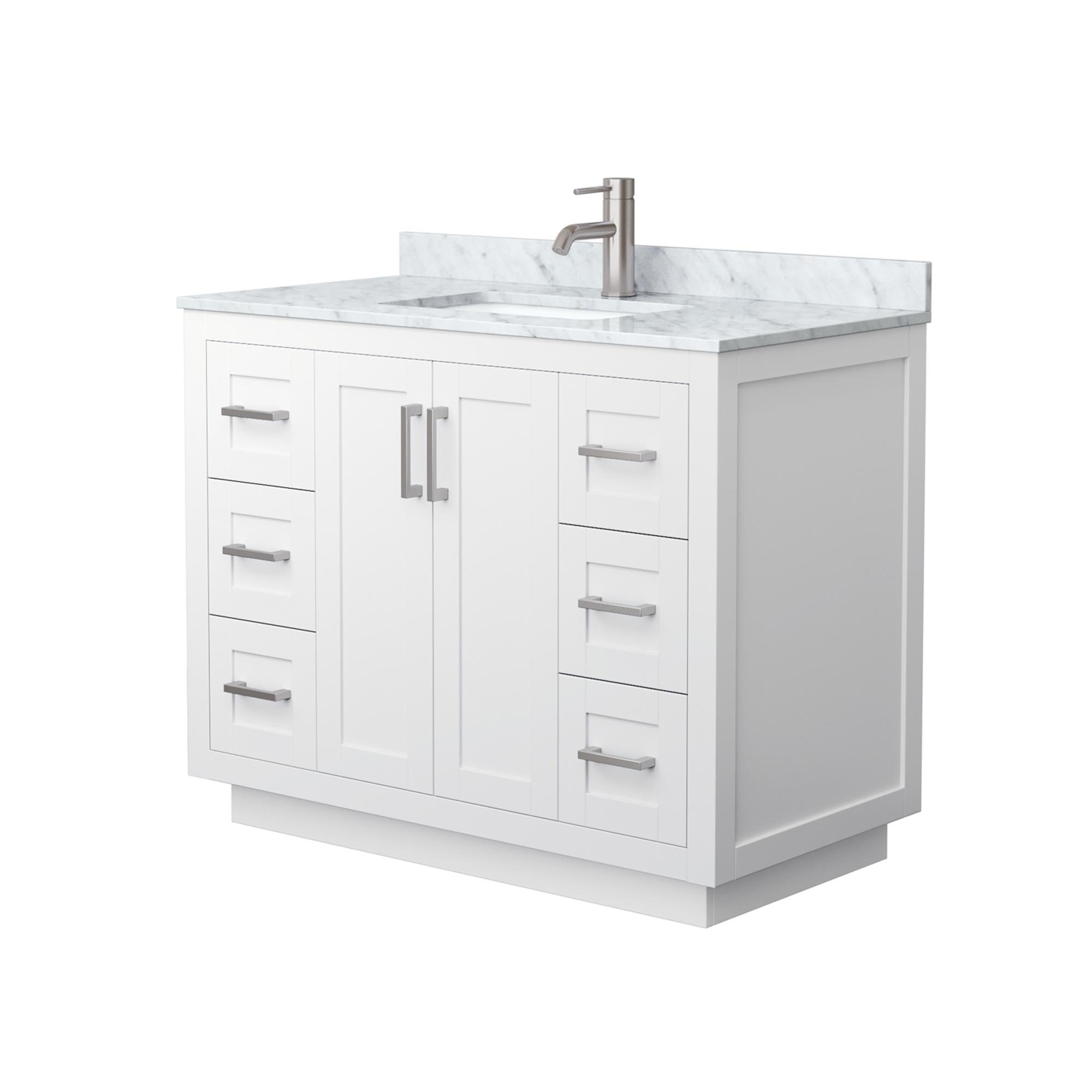 Wyndham Collection Miranda 42" Freestanding Single Bathroom Vanity with ...